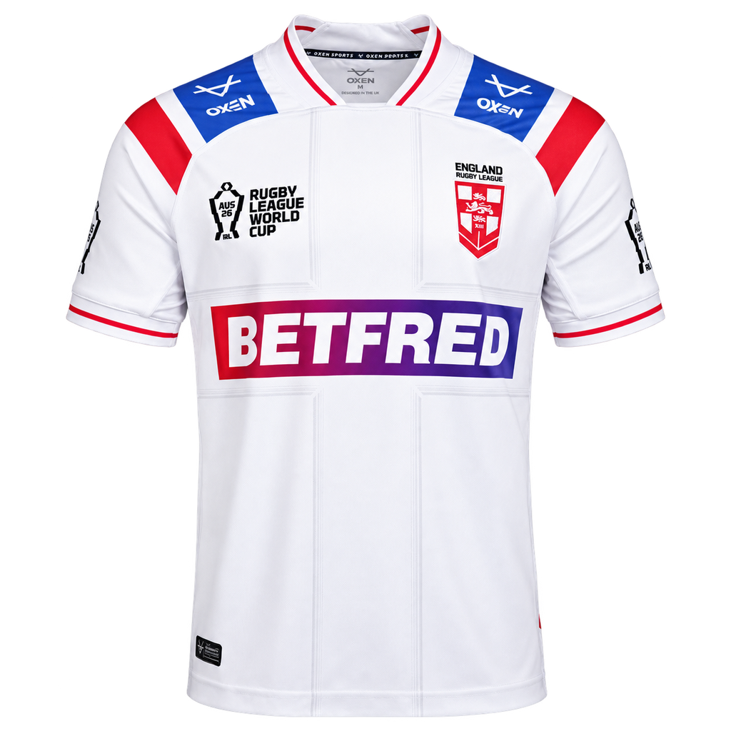 2026 England RLWC Home Jersey front view