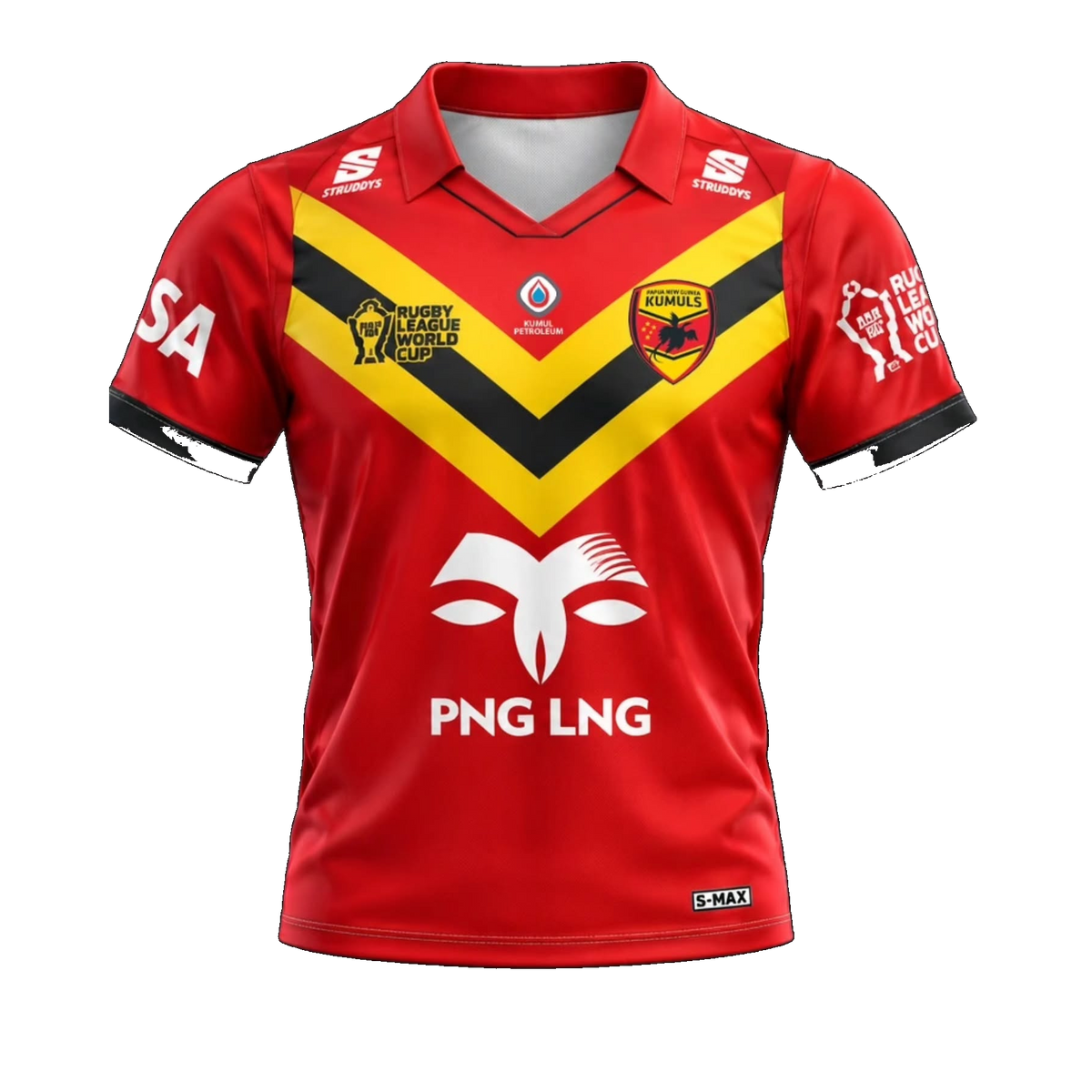 2026 Papua New Guinea Away RLWC Jersey front view