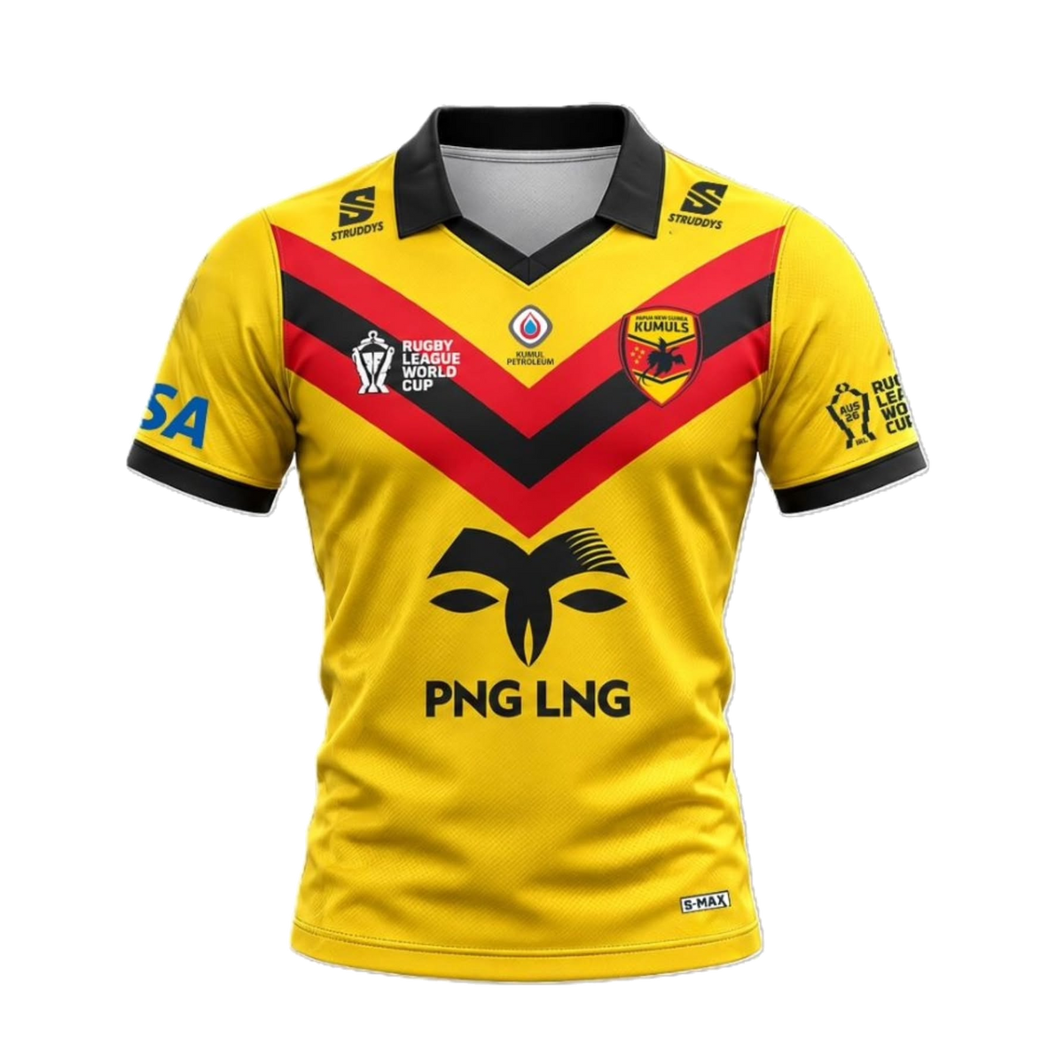 2026 Papua New Guinea Home RLWC Jersey front view